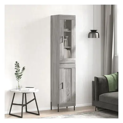 vidaXL Skříň highboard šedá sonoma 34,5 x 34 x 180 cm kompozitní dřevo