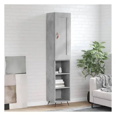 vidaXL Skříň highboard betonově šedá 34,5x34x180 cm kompozitní dřevo