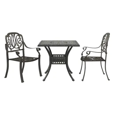 vidaXL 3dílný bistro set bronzový litý hliník