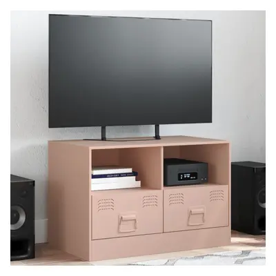 vidaXL TV skříňka růžová 67 x 39 x 44 cm ocel