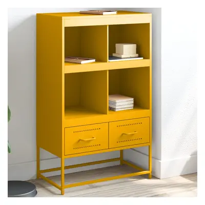 vidaXL Skříň highboard hořčicově žlutá 68x39x111,5 cm ocel