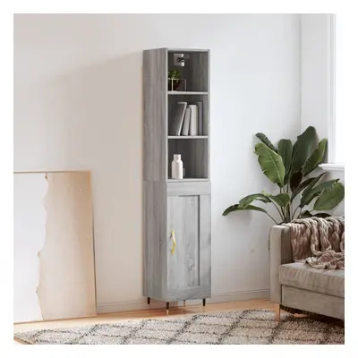 vidaXL Skříň highboard šedá sonoma 34,5 x 34 x 180 cm kompozitní dřevo