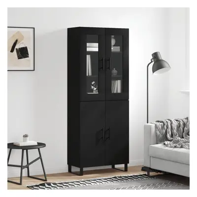 vidaXL Skříň highboard černá 69,5 x 34 x 180 cm kompozitní dřevo