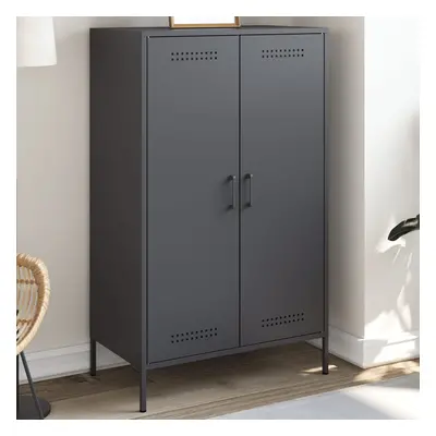 vidaXL Skříň highboard antracitová 68 x 39 x 113 cm ocel