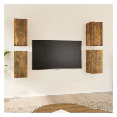 vidaXL TV skříňky 4 ks kouřový dub 30,5 x 30 x 60 cm kompozitní dřevo