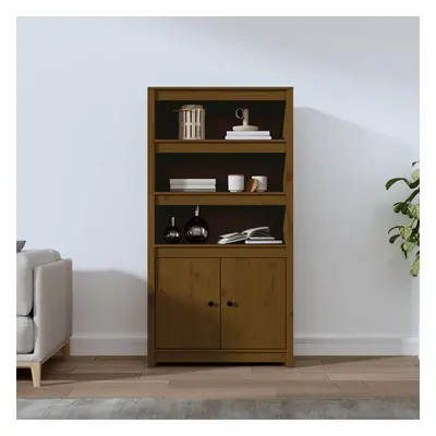 vidaXL Skříň highboard medově hnědá 80 x 35 x 154 cm masivní borovice