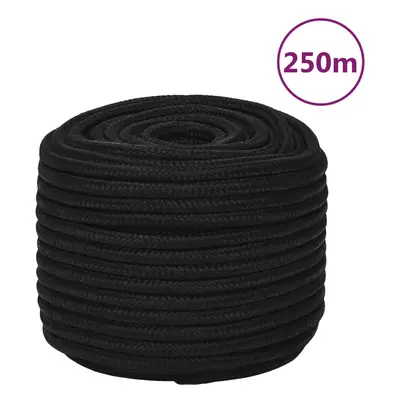 vidaXL Pracovní lano černé 12 mm 250 m polyester