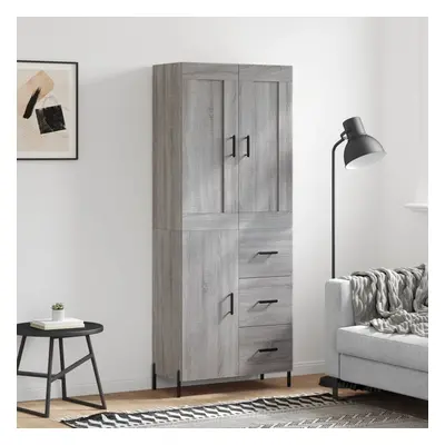 vidaXL Skříň highboard šedá sonoma 69,5 x 34 x 180 cm kompozitní dřevo