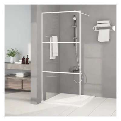 vidaXL Sprchová zástěna walk-in bílá 90 x 195 cm čiré ESG sklo