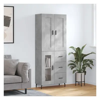 vidaXL Skříň highboard betonově šedá 69,5x34x180 cm kompozitní dřevo