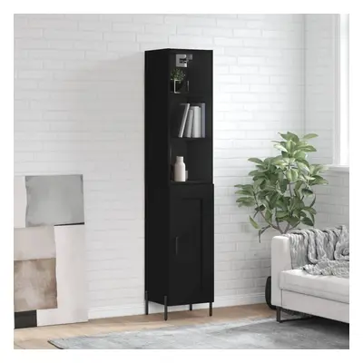 vidaXL Skříň highboard černá 34,5 x 34 x 180 cm kompozitní dřevo