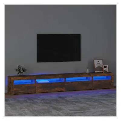 vidaXL TV skříňka s LED osvětlením kouřový dub 270 x 35 x 40 cm