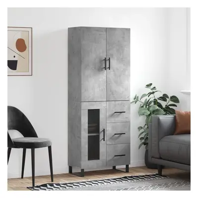 vidaXL Skříň highboard betonově šedá 69,5x34x180 cm kompozitní dřevo