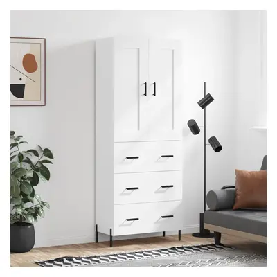 vidaXL Skříň highboard bílá 69,5 x 34 x 180 cm kompozitní dřevo