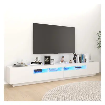 vidaXL TV skříňka s LED osvětlením bílá 260 x 35 x 40 cm