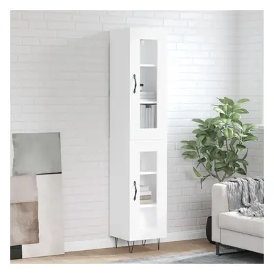 vidaXL Skříň highboard bílá 34,5 x 34 x 180 cm kompozitní dřevo