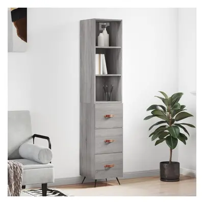 vidaXL Skříň highboard šedá sonoma 34,5 x 34 x 180 cm kompozitní dřevo