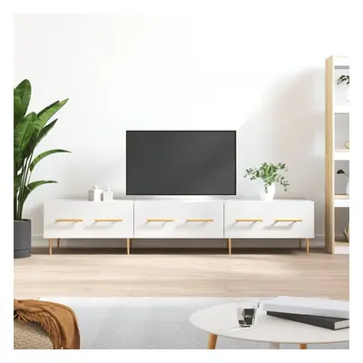 vidaXL TV skříňka bílá s vysokým leskem 150x36x30 cm kompozitní dřevo