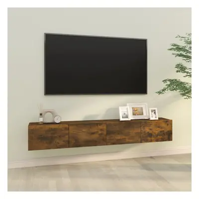 vidaXL Nástěnné TV skříňky 2 ks kouřový dub 100 x 30 x 30 cm kompozit