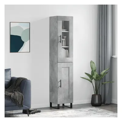 vidaXL Skříň highboard betonově šedá 34,5x34x180 cm kompozitní dřevo