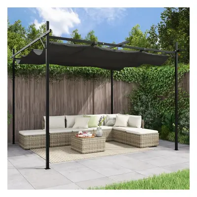 vidaXL Pergola se zatahovací střechou antracitová 295 x 292 x 230 cm