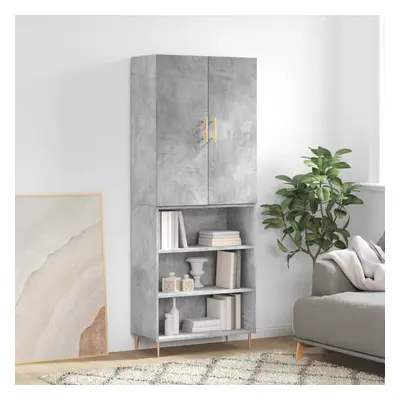 vidaXL Skříň highboard betonově šedá 69,5x34x180 cm kompozitní dřevo