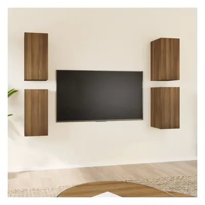 vidaXL TV skříňky 4 ks hnědý dub 30,5 x 30 x 60 cm kompozitní dřevo