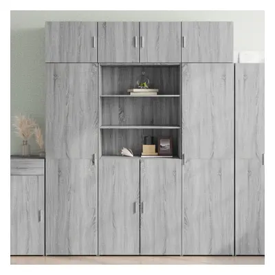 vidaXL Skříň highboard šedá sonoma 80 x 42,5 x 185 cm kompozitní dřevo