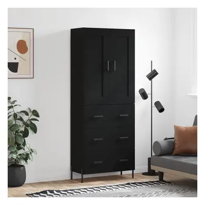 vidaXL Skříň highboard černá 69,5 x 34 x 180 cm kompozitní dřevo