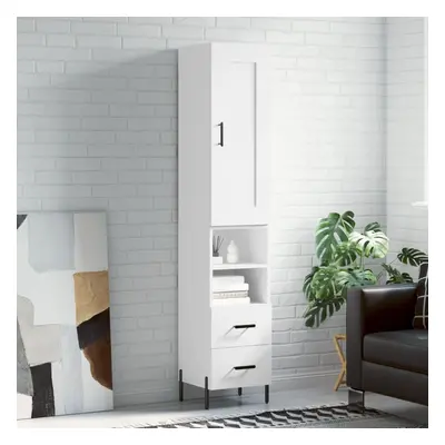 vidaXL Skříň highboard bílá 34,5 x 34 x 180 cm kompozitní dřevo