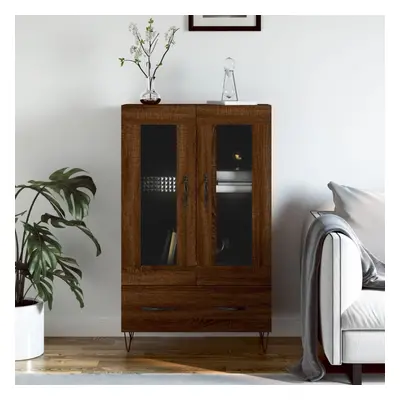 vidaXL Skříň highboard hnědý dub 69,5 x 31 x 115 cm kompozitní dřevo