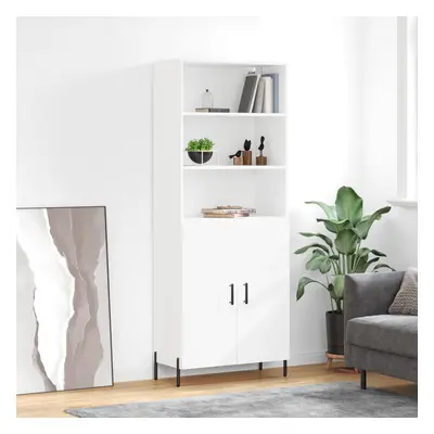 vidaXL Skříň highboard bílá 69,5 x 34 x 180 cm kompozitní dřevo