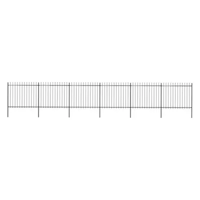 vidaXL Zahradní plot s hroty ocel 10,2 x 1,5 m černý