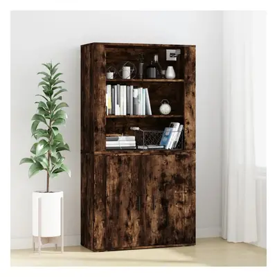 vidaXL Skříň highboard kouřový dub kompozitní dřevo