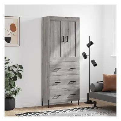 vidaXL Skříň highboard šedá sonoma 69,5 x 34 x 180 cm kompozitní dřevo