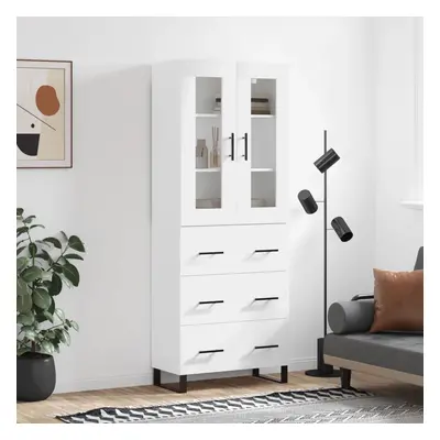 vidaXL Skříň highboard bílá 69,5 x 34 x 180 cm kompozitní dřevo