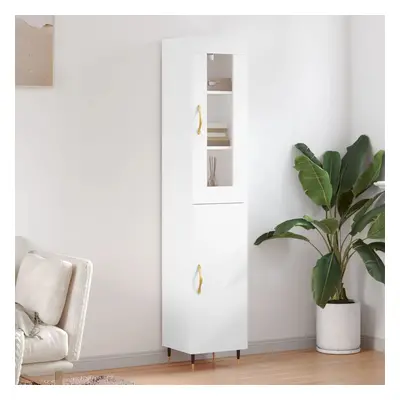 vidaXL Skříň highboard bílá 34,5 x 34 x 180 cm kompozitní dřevo