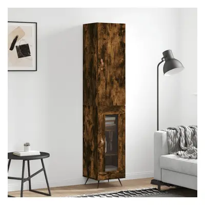 vidaXL Skříň highboard kouřový dub 34,5 x 34 x 180 cm kompozitní dřevo