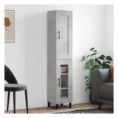 vidaXL Skříň highboard betonově šedá 34,5x34x180 cm kompozitní dřevo