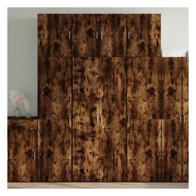 vidaXL Skříň highboard kouřový dub 80 x 42,5 x 249 cm kompozitní dřevo