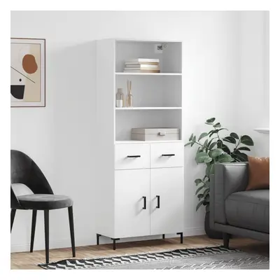 vidaXL Skříň highboard bílá 69,5 x 34 x 180 cm kompozitní dřevo