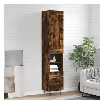 vidaXL Skříň highboard kouřový dub 34,5 x 34 x 180 cm kompozitní dřevo