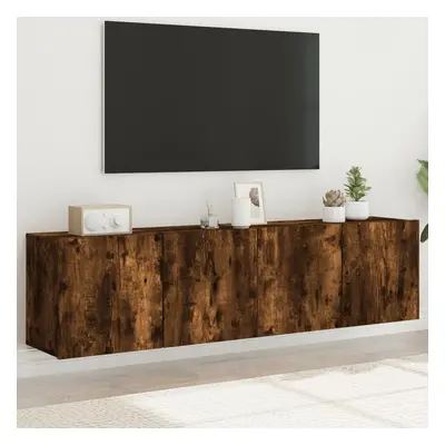 vidaXL TV skříňky nástěnné 2 ks kouřový dub 80 x 30 x 41 cm