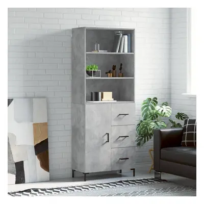 vidaXL Skříň highboard betonově šedá 69,5x34x180 cm kompozitní dřevo