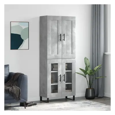 vidaXL Skříň highboard betonově šedá 69,5x34x180 cm kompozitní dřevo