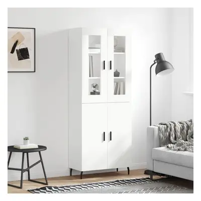 vidaXL Skříň highboard bílá 69,5 x 34 x 180 cm kompozitní dřevo