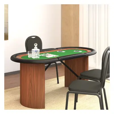 vidaXL Pokerový stůl pro 10 hráčů zelený 160 x 80 x 75 cm