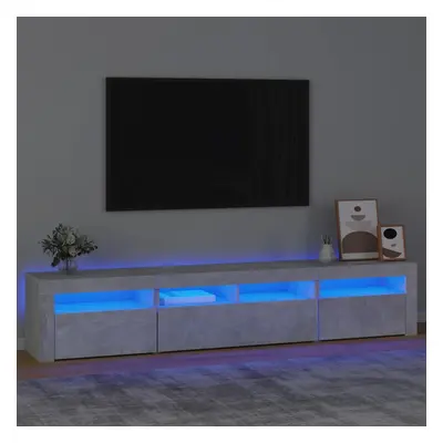 vidaXL TV skříňka s LED osvětlením betonově šedá 210x35x40 cm