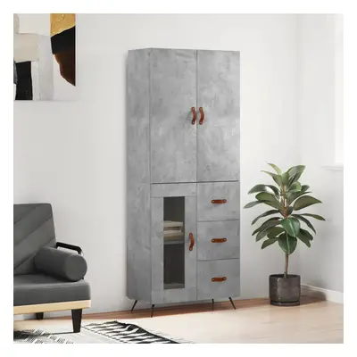 vidaXL Skříň highboard betonově šedá 69,5x34x180 cm kompozitní dřevo