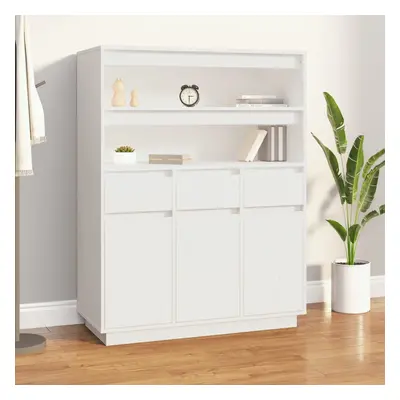 vidaXL Skříň highboard bílá 89 x 40 x 116,5 cm masivní borové dřevo